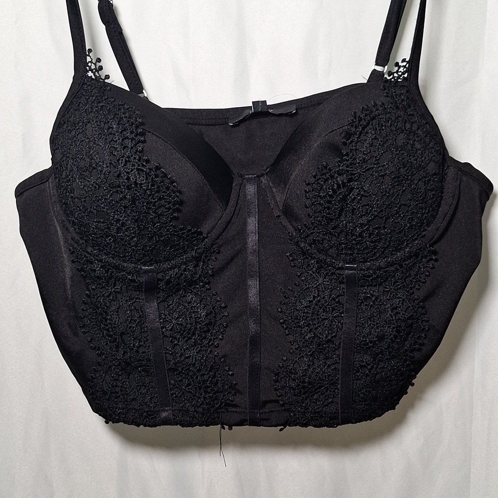Blashe black corset top / bralette with underwire
